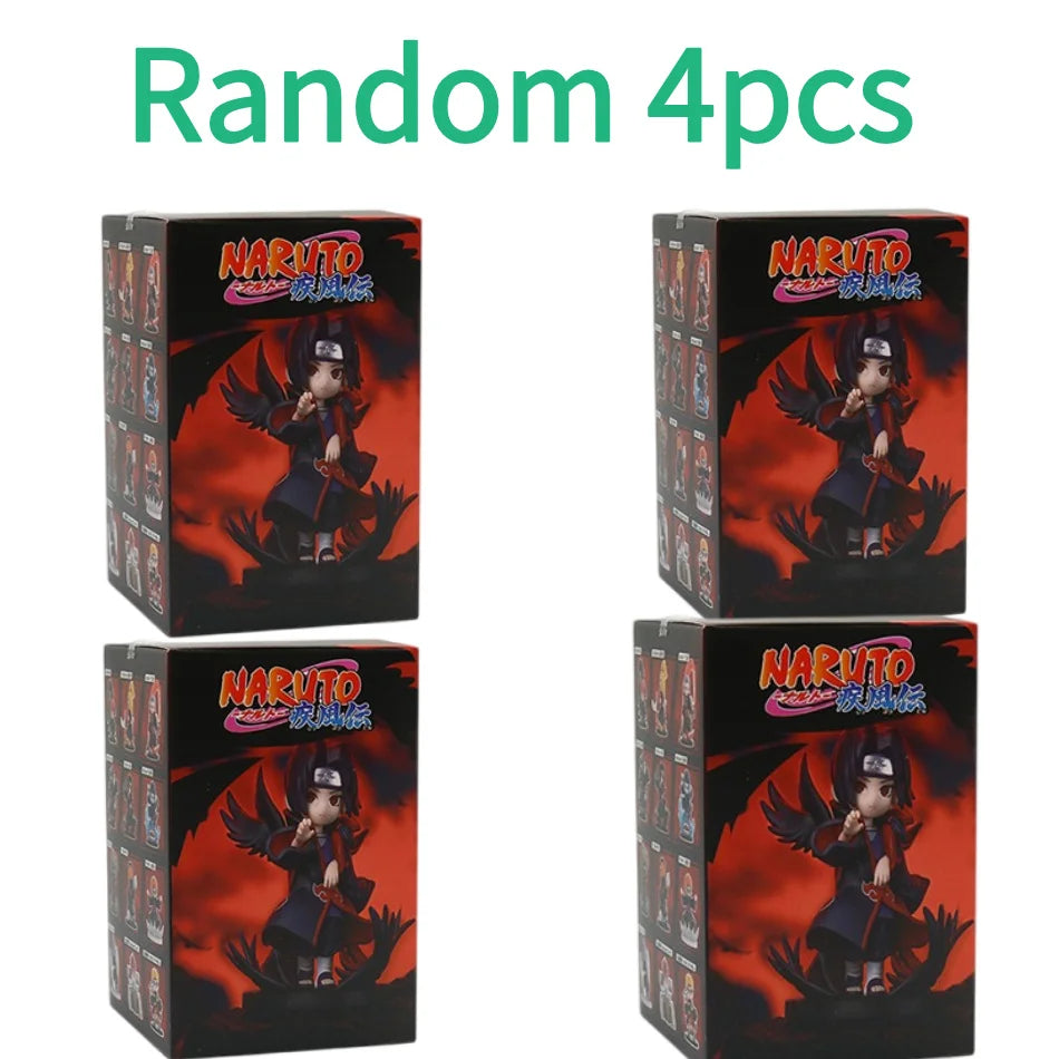 Hot Bandai Naruto Shippuden Akatsuki Series Anime Figure Peripheral, Naruto Trendy Doll, Creative Desktop Orname Surprise Gifts