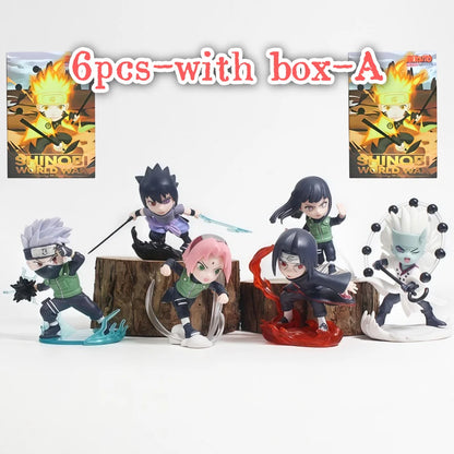 Anime Naruto Blind Box Model Figure 1-12 pcs NARUTO Ninkai Taisen Series Figurine PVC Desktop Collectible Toy Doll Birthday Gift
