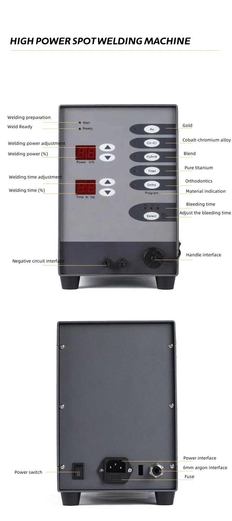 Stainless Steel Spot Welding Machine Laser Welding Automatic Numerical Control Pulse Argon Arc Welder Jewelry Spot Welder