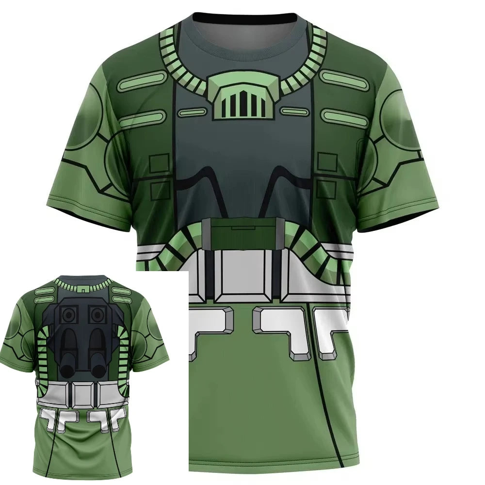 2026 RX-78 Mobile Suit Gundam 0079 Double Sided Full Print T-shirt New Children's Role Playing Adult Quick Drying Sports Top Tee