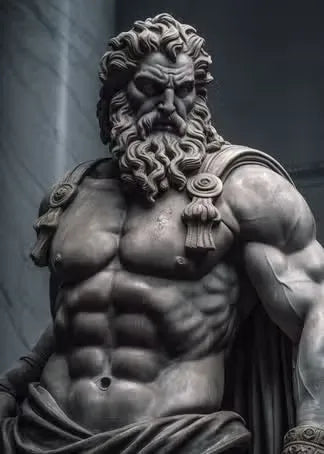 Zeus Sculpture Poster Black and White Greek God Abstract Prints Greek Mythology Canvas Painting Home Living Room Wall Decoration