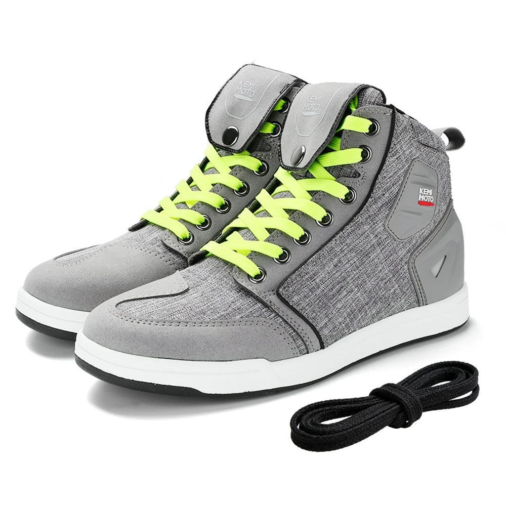 KEMIMOTO Motorcycle Shoes Summer Commuting Riding Men Boots Casual Rides Flat Shoes Anti-collision Protection Outdoor Activities