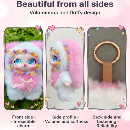 Cute and colorful Plush Rabbit doll; Children's Plush Animal Rabbit doll; Long-Eared Cute Rabbit Lace-Trimmed Plush doll Pendant