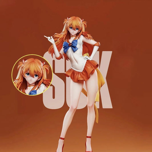 29cm 11.4 inch Anime EVA Asuka Figures Pvc Statue Desktop Ornamen Collection Statue Model Decoration Room Desk Toys Gifts