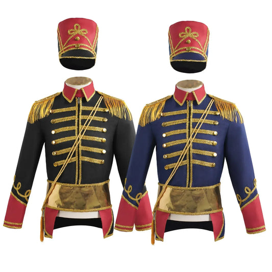 2026 New European Adult Nutcracker Costume Medieval Royal Military Uniform Jacket European Retro Court Tailcoat Halloween Jacket