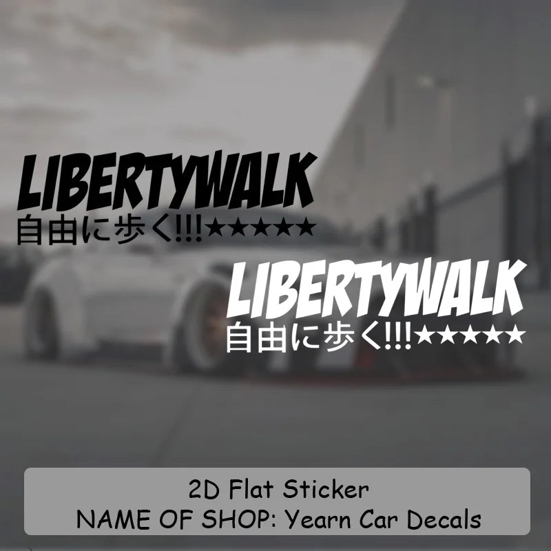 1PC Walk Freely Japanese Style Waterproof Vinyl Sticker For Car Motorcycle 2D Flat Decal