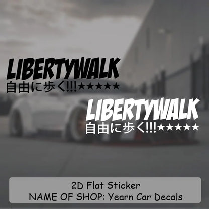1PC Walk Freely Japanese Style Waterproof Vinyl Sticker For Car Motorcycle 2D Flat Decal