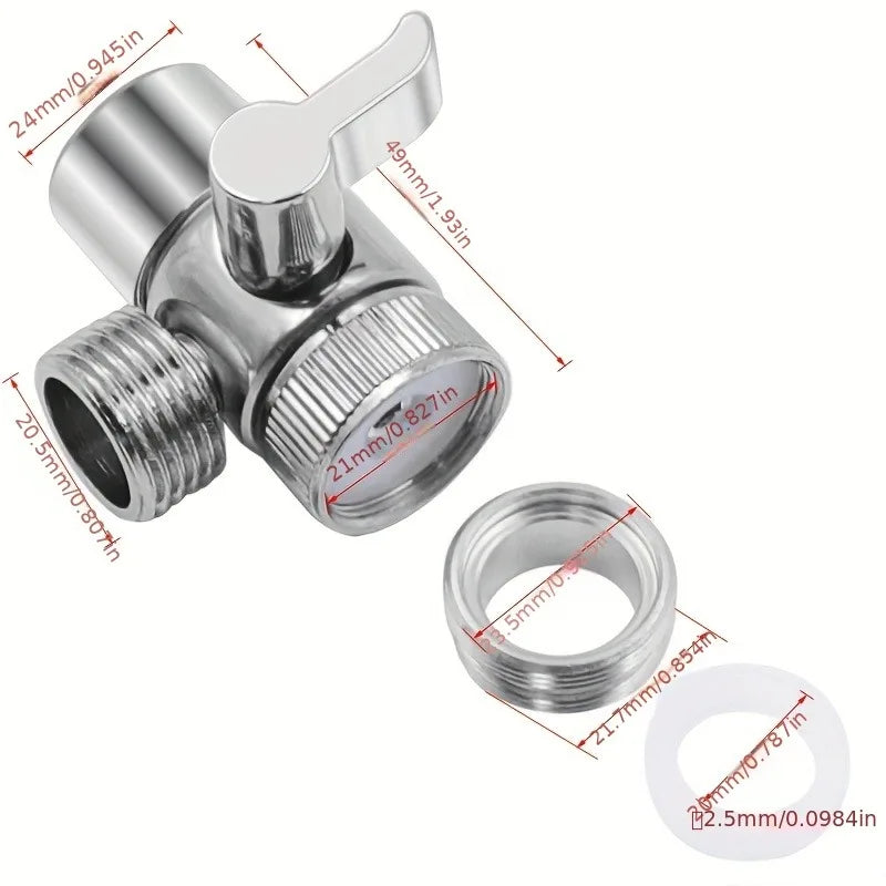 Universal  Faucet Switch Adapter Kitchen Sink Splitter Diverter Valve Water Tap Connector For Toilet Bidet Shower Bathroom