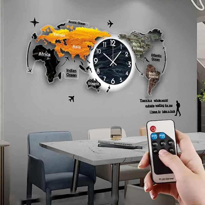 Luxury Led Silent Wall Clock Battery Powered Large Digital Wall Clock Wall Decoration Products Living Room Furniture for Rooms