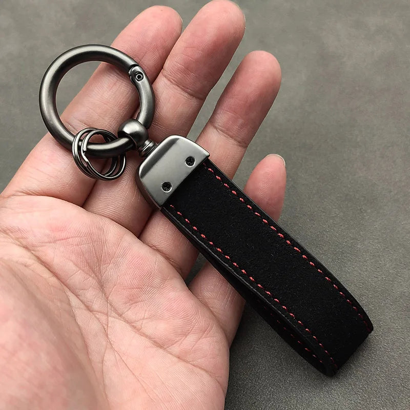 2023 Suede Leather Men Key Chain Rings Luxury Women Car Keychain GT Line Keychain Keyring Accessories