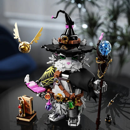 New 1400+pcs Wizard Cat Magic Animal Building Blocks Set Educational DIY Toys for Kids Adult Gifts MOC Creative Bricks Toy Model