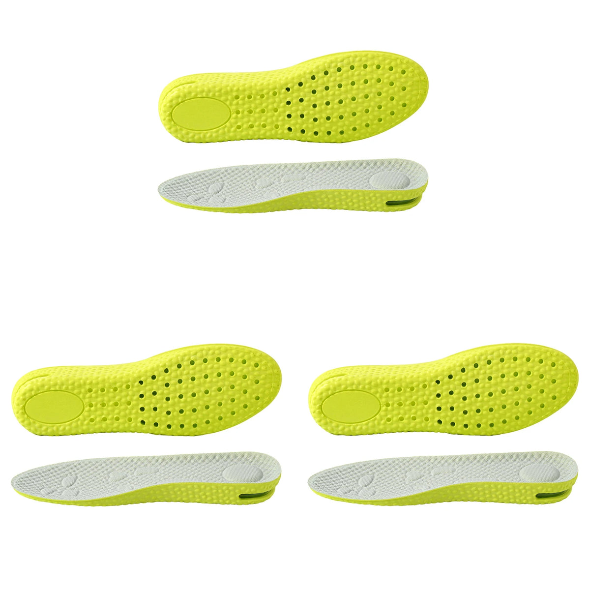 1Pair/3Pairs Height Increasing Insoles with Air Cushion Latex High Elasticity Comfortable Shoe Inserts for Comfort