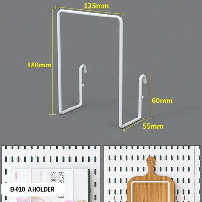 Nordic-Style Display Shelf Background Wall Storage Board: Simple Drilled Room Creative Wall Storage Pegboard Wall Combination