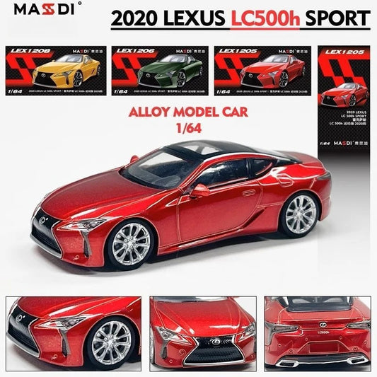 Maxidi 1:64 Genuine Lexus LC500h Simulation Full Alloy Car Model Collection Ornament Toy，Perfect Birthday Gift for Boyfriend