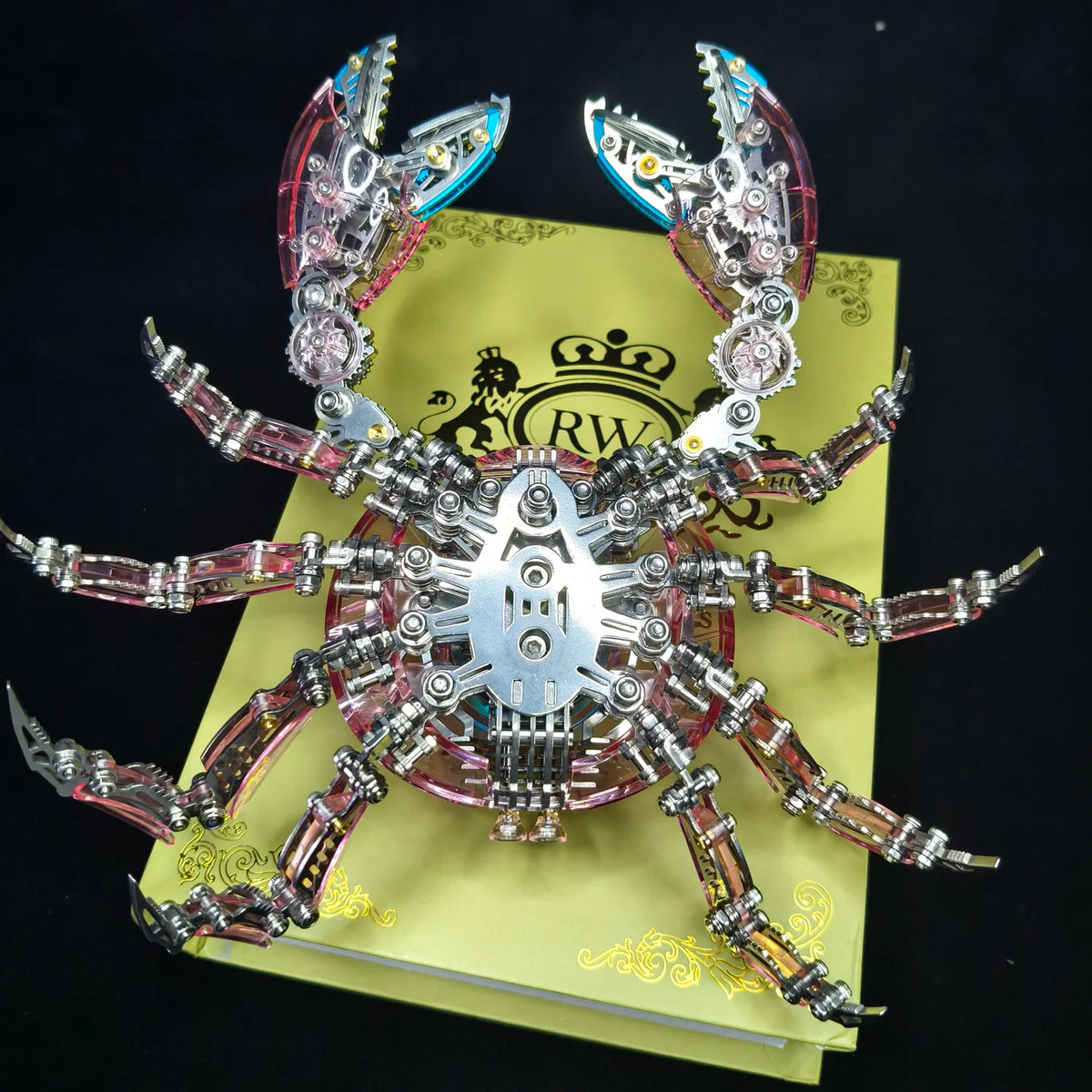 Exquisite Mechanical Crab Magnetic Suction Lamp Metal Assembly Model Trendy Toy Ornament DIY Handmade Three-Dimensional Gift
