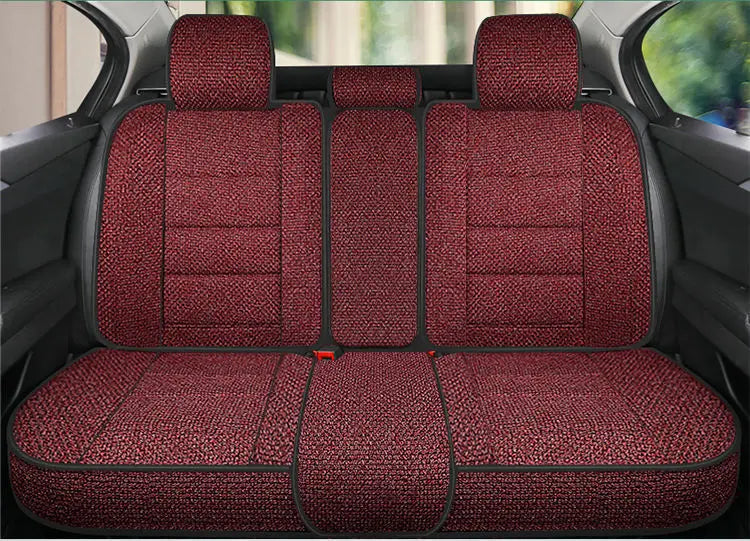 Universal Linen Car Seat Full Cover Breathable Comfortable Flax Sedan SUV Seat Cushion Car Seats Full Cover Protection