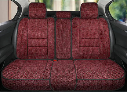 Universal Linen Car Seat Full Cover Breathable Comfortable Flax Sedan SUV Seat Cushion Car Seats Full Cover Protection