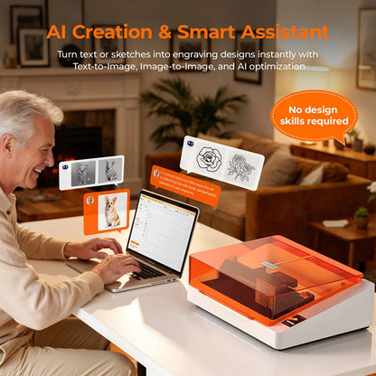 TOOCAA NOVA 20W Beginner-Friendly Laser Engraver With Smart Air Assist & Camera Enclosed Desktop Laser Cutter Machine Auto Focus