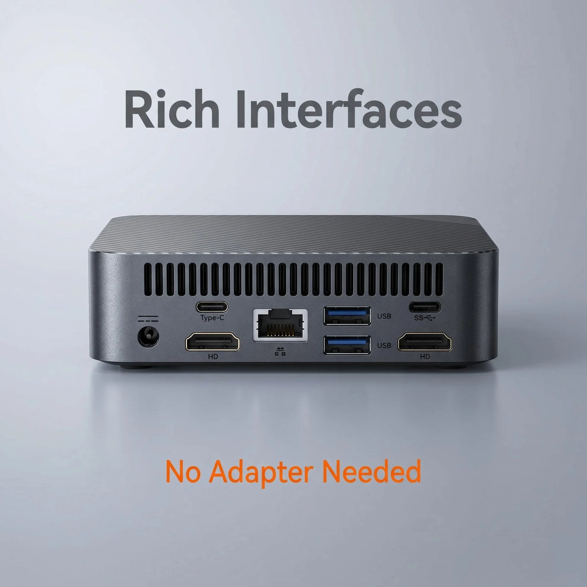 Intel Core N150 Portable Mini PC 16GB DDR4 M.2 NVMe SSD Triple 4K WiFi6 Silent Cooling Office Home Desktop Computer