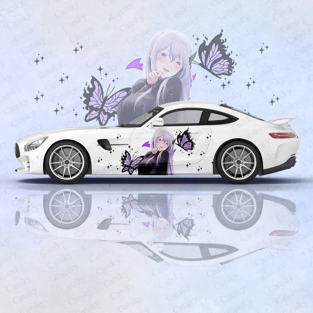 Echidna (ReZero) Car Body Stickers Anime Itasha Car Side Decal Sticker Car Body Sticker Car Body Decoration Stickers