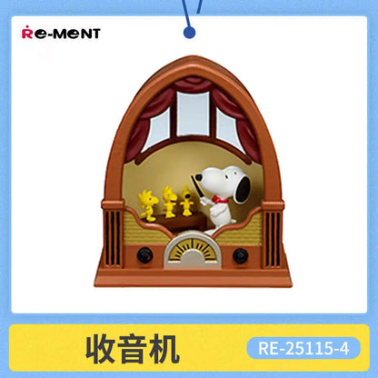 Re-Ment Snoopy Antique Diorama Collection Diorama Desktop Ornament Miniatures Models Original  Trendy Toys Gifts