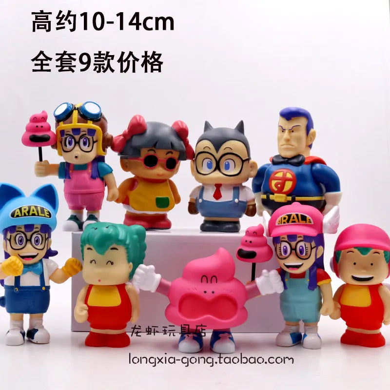 20cm Arale Dr Slump Special Edition Cartoon Stupid Superman Little Child Kawaii Statue Anime Figure Doll Decoration Kid Toy Gift