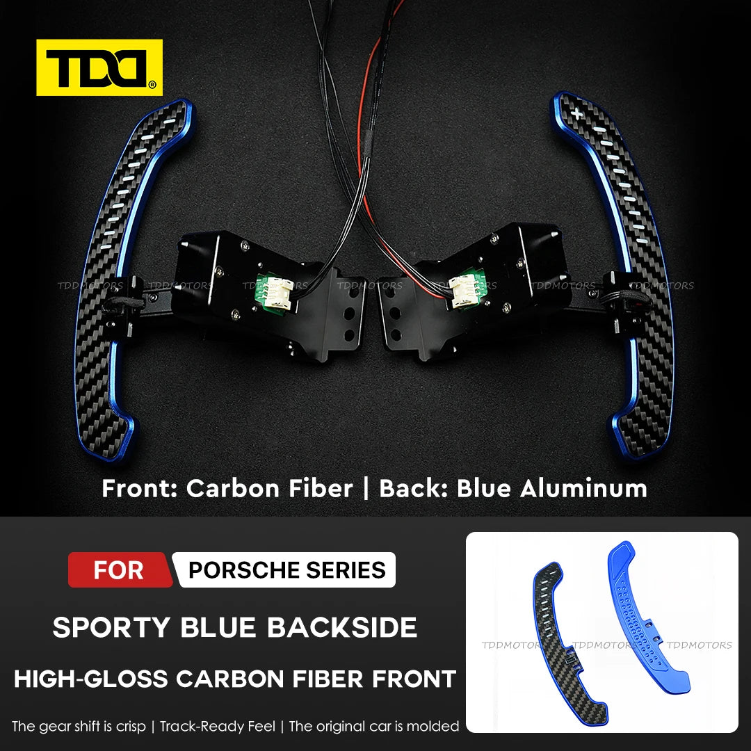 TDD Aluminum Alloy Magnetic Paddle Shifters For Porsche 718 Cayman GT4 991 Panamera 971 911 997 Steering Wheel Shift Paddle