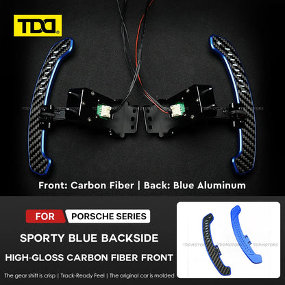 TDD Aluminum Alloy Magnetic Paddle Shifters For Porsche 718 Cayman GT4 991 Panamera 971 911 997 Steering Wheel Shift Paddle