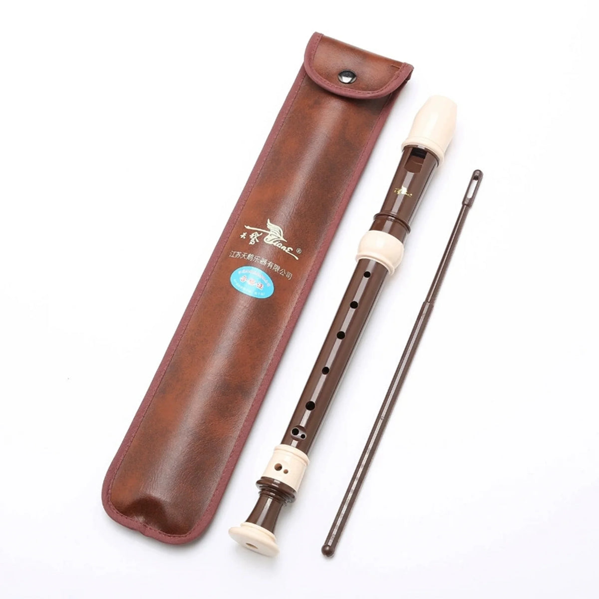 Baroque Style 8 Holes C Soprano Recorder Swan ABS Plastic Descant Flute Easy Learning Recorder Gift for School Music Class Begin