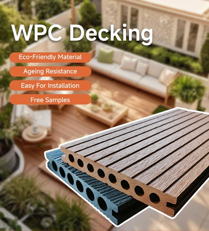 Selin Outdoor Waterproof Interlock WPC Composite Patio Tile Wood Floor for Terrace Parquet Deck Tile Plastic Decking