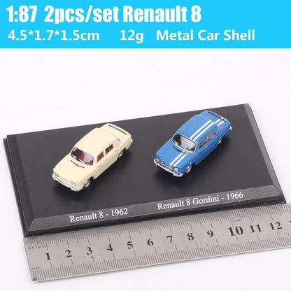 1/87 Scale Universal Hobbies Tiny Renault 8 Gordini Car Model Diecasts & Toy Vehicles Acrylic Box Metal Miniatures