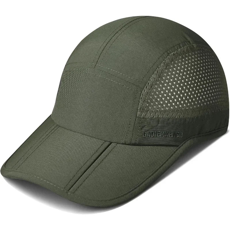 GADIEMKENSD Men Women Folding Climbing Peaked Cap Baseball Cap Outdoor Breathable Camping Hiking Quick Drying Trekking Sun Hat