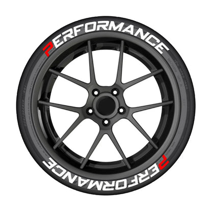 8Pcs/Lot Car Tire Decor Stickers Car Tuning Universal 3D Permanent PVC Joined Stickers Automotive Label Letters for Performance
