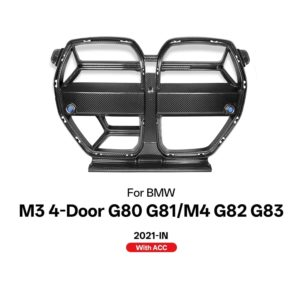 Front Bumper Grilles For BMW G80 G81 M3 G82 G83 M4 2021-IN CSL Style Real Dry Carbon Fiber Hood Car Grille ACC Vent Accessories