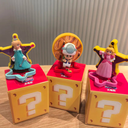 New Genuine Super Mario Collectible Figures Blind Box Luigi Peach Yoshi Bowser Toad Creative Desk Decor Ornament Fans Gift