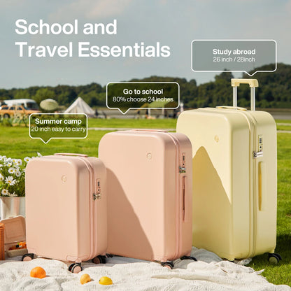 Mixi Puristic Design Travel Luggage Rolling Wheel Hardside Women Suitcase Men Trolley Case 16 20 Carry On/Big 22 24 26 28 Inch