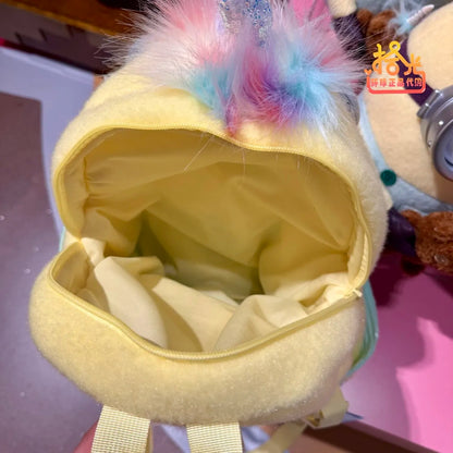 Universal Studios Minion Bob Plush Backpack (Unicorn Spring Edition) - Girls' Birthday Souvenir