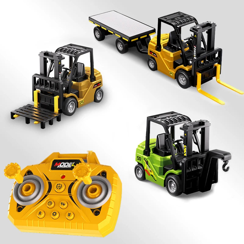 App Control / rc 1:64 Mini Remote Forklift, Alloy Variable Speed with Lighting and Sound Effects, Boy Gift