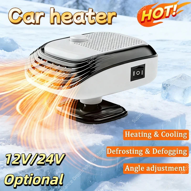 360° Rotation Winter Fast Car Heater 12V/24V Car Heater Fan Large Blowing Area Adjustable Wind Speed Windshield Defogging 2026