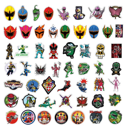 10/50PCS Mighty Morphin Power Rangers Stickers Cool Cartoon Kids Toys Animation Graffiti DIY Decoration Laptop Guitar Car Bike