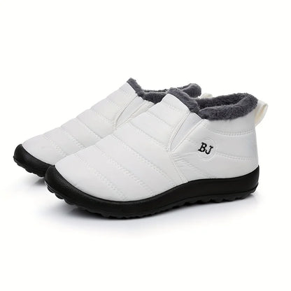 Warm Snow Boots for Women Men Slip Resistant Thick Sole Arctic Insulation Round Toe Outdoor Shoes PU Sole