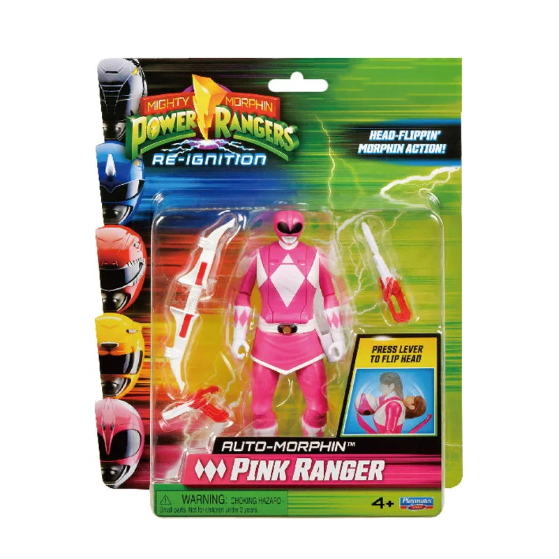Mighty Morphin Power Rangers Re-Ignition Black Red Blue Ranger Mastodon Rita Repulsa Pterodactyl Action Figure Collectible Toys