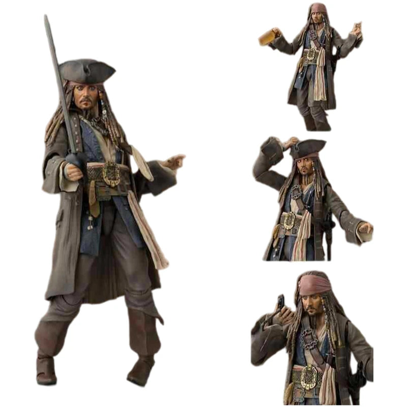 Bandai Pirates of the Caribbean 5 Dead Without Proof Shf Captain Jack Johnny Depp Can Build a Model with Hands