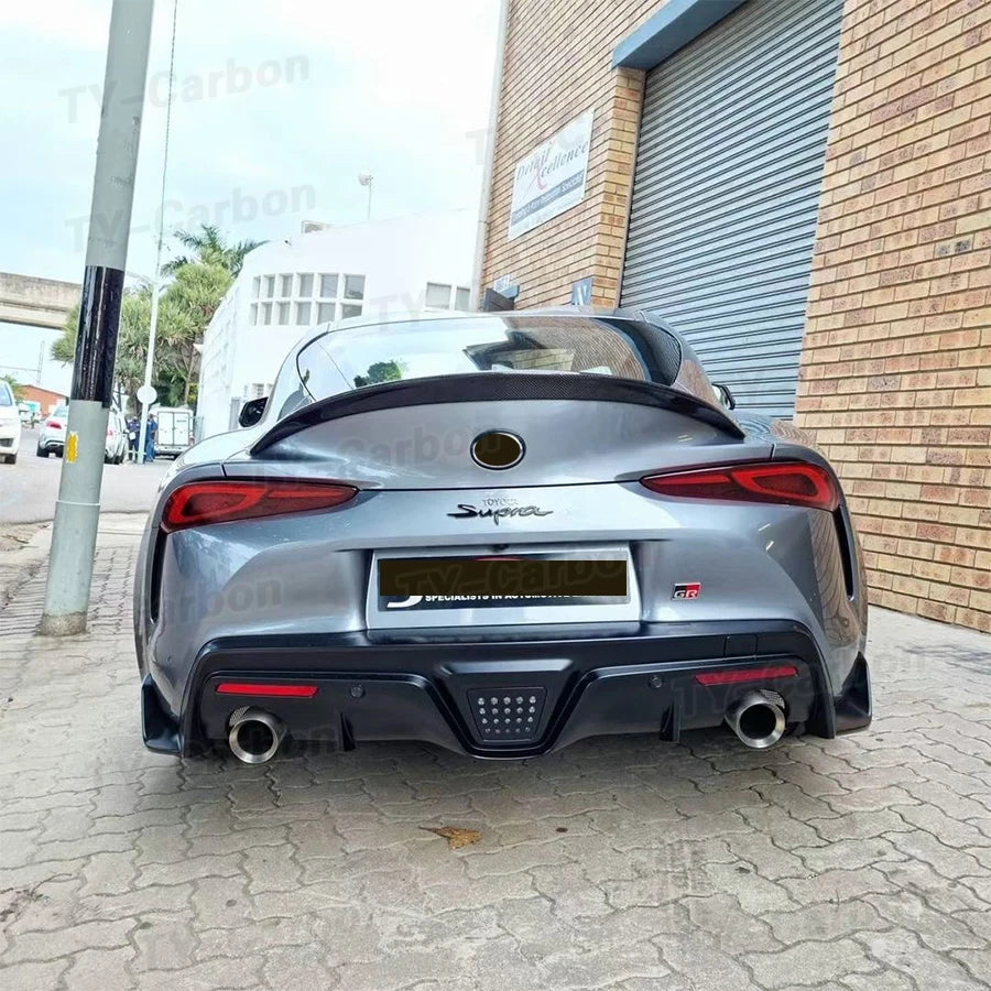 Real Carbon Fiber AG Style Spoiler For Toyota Supra GR MK5 A90 A91 Trunk Spoiler Flaps Rear Wing Car Trunk Diverter FRP