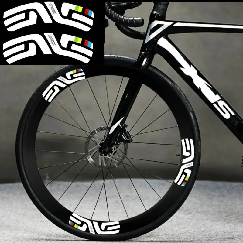 12pcs ENVE SES Bicycle Tire Sticker White Reflective Sticker Embellishment for Road Bikes Wheel Rim Decal Cycling