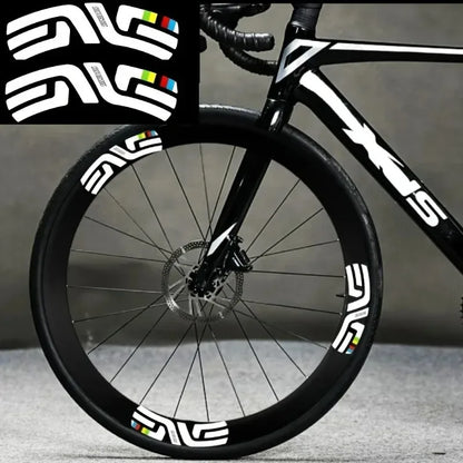 12pcs ENVE SES Bicycle Tire Sticker White Reflective Sticker Embellishment for Road Bikes Wheel Rim Decal Cycling