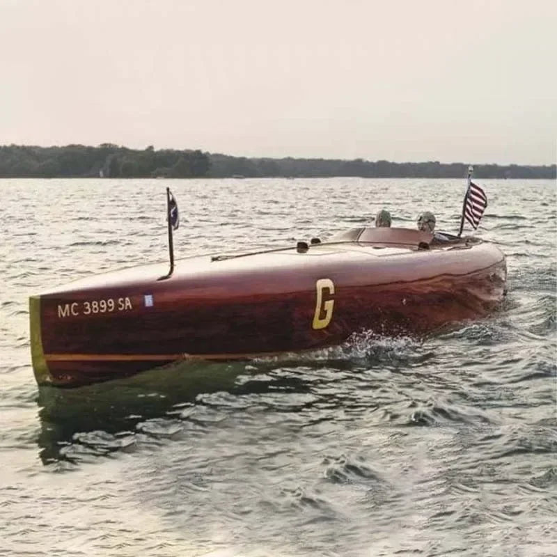 Assembled Ship Model G5 900mm Basswood Nesting Handmade DIY Remote Control Ship Model Speedboat Kit