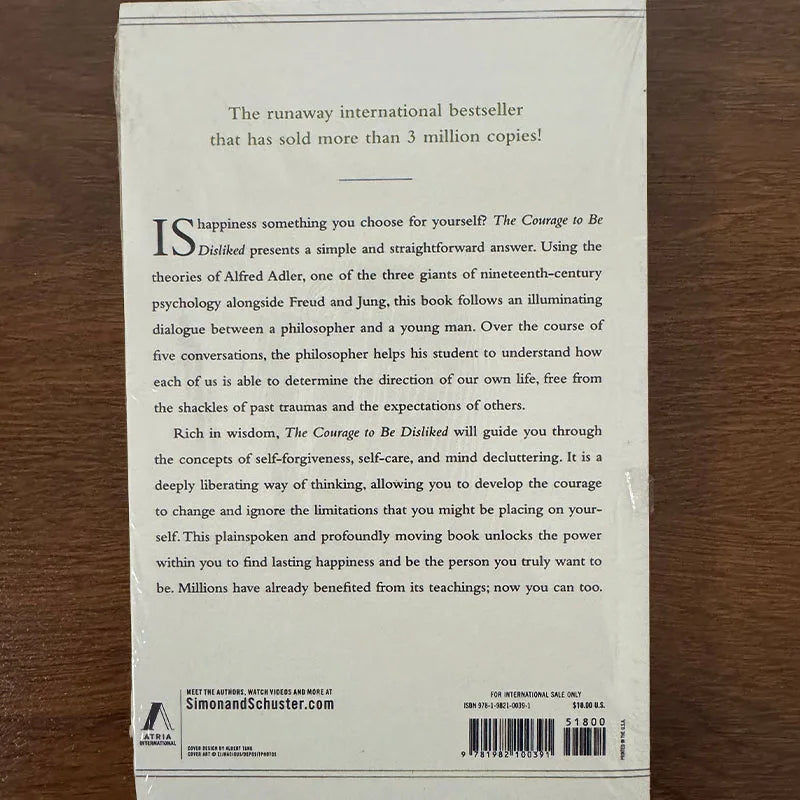 The Courage to Be Disliked Book By Ichiro Kishimi Fumitake Koga Self Help Book