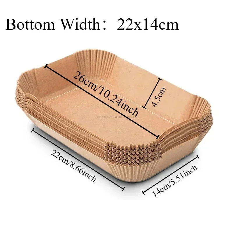Extra Large Thickened Air Fryer Accessories Airfryer Baking Paper Disposable Paper Liner Non-Stick Parchment Oven Paper Kitchen