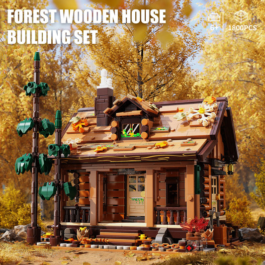 1969PCS Forest wooden house Building Blocks Toys Model Log cabin Assemble Puzzle Bricks Toy Sets For Kid Desktop Ornament Gifts